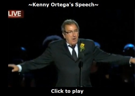 Kenny Ortega's speech at Michael Jackson's memorial