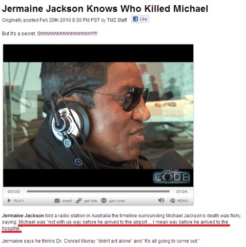 Jermaine Jackson knows who killed Michael Jackson